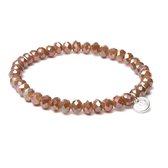 Biba basic crystal armband bruin Maat 18 -  0948 Sieraden sjoppie