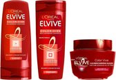 L'Oréal Elvive Color Vive Shampoo, Conditioner en Haarmasker Pakket