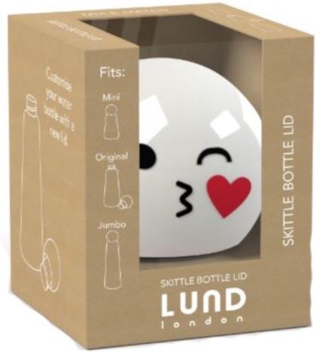 Lund Dop Skittle Kiss 5,5 X 5,5 X 7 Cm Polypropyleen Wit