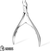 YS Goods Nagelknipper in fluwelen zakje - Professionele nagelschaar - Nagelschaartje pedicure/ manicure nageltang - RVS Standaard - 10 cm