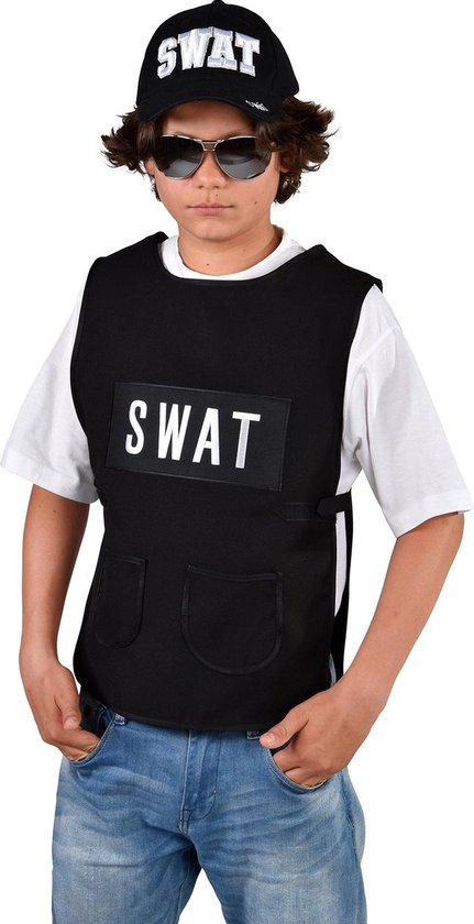 Magic Design Vest Swat Jongens Polyester Zwart Maat 140