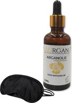 Aurgan Arganolie citroenverbena 50 ml gezichtsolie haarolie massageolie | rustgevend & kalmerend + GRATIS slaapmasker