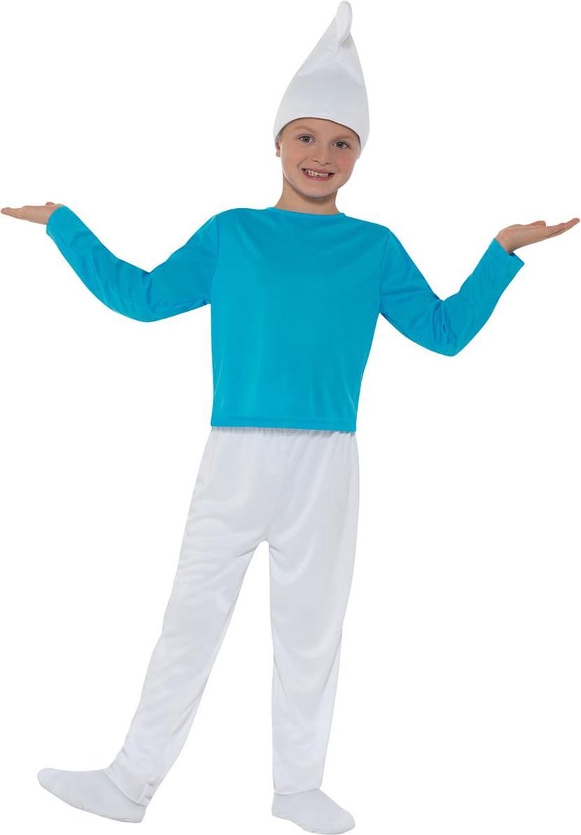 FUNIDELIA Smurfen Kostuum - Smurfen Verkleedkleding voor kinderen - Maat: 97 - 104 cm