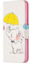 Olifant book case hoesje Telefoonhoesje geschikt voor Samsung Galaxy A52