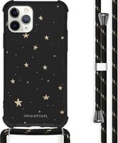 iMoshion Design hoesje met koord voor de iPhone 11 Pro - Sterren - Zwart / Goud