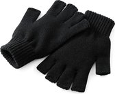 Beechfield 2-Pack Unisex Winterhandschoenen zonder vingers (Zwart) L/XL