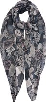 Melady Sjaal Dames Print 90*180 cm Grijs Synthetisch Shawl Dames Sjaal