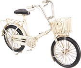 Clayre & Eef Decoratie Miniatuur Fiets 23*6*15 cm Wit Ijzer, Kunststof Miniatuur Fiets Decoratie Modelfiets