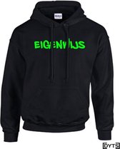 Hoodie | Karakter | Eigenwijs | 03 - M, fluor green