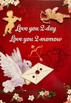 Maxi XXL valentijnskaart 3d - Love you 2-day
