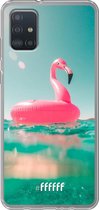 6F hoesje - geschikt voor Samsung Galaxy A52 - Transparant TPU Case - Flamingo Floaty #ffffff