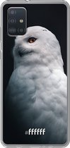 6F hoesje - geschikt voor Samsung Galaxy A52 - Transparant TPU Case - Witte Uil #ffffff