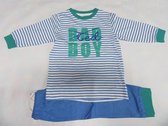 Wiplala  - Pyjama, katoen - Streepje blauw - Bad bed boy - Jongens - 2 jaar 92