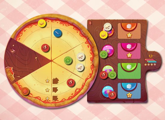 Thumbnail van een extra afbeelding van het spel Amuza - Pizza - Bordspel - NL/FR - 2 tot 4 spelers - 30 minuten
