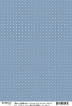 RBC072 Basic Collection A4 200gr vintage Blue Mini Dots
