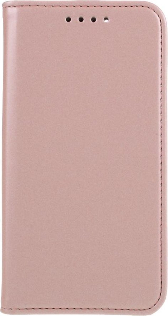 Leren bookcase - standaard en kaartgleuven - iPhone 12 mini- roze