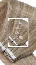 Tape Extensions Tape In Hair Extensions 45cm 50gram Blond Mix