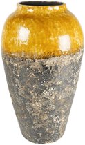 Bottle Lindy Ochre gele pot 28 cm bloempot voor binnen