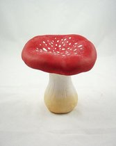 Decoratieve paddenstoel keramiek vliegenzwam - 13 tot 18 cm hoog