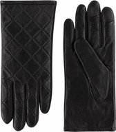 Touchscreen leren handschoenen dames model Akita Color: Black, Size: 6.5