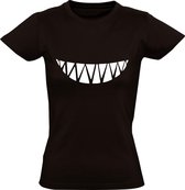 Monster teeth Dames t-shirt | monster | gebit | tanden | tandarts | cadeau | Zwart