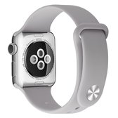 Apple watch band - Horloge band - Kleur: Grijs - Siliconen - Iwatch bandje - Roestvrij - Sport