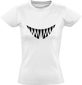 Monster teeth Dames t-shirt | monster | gebit | tanden | tandarts | cadeau | Wit