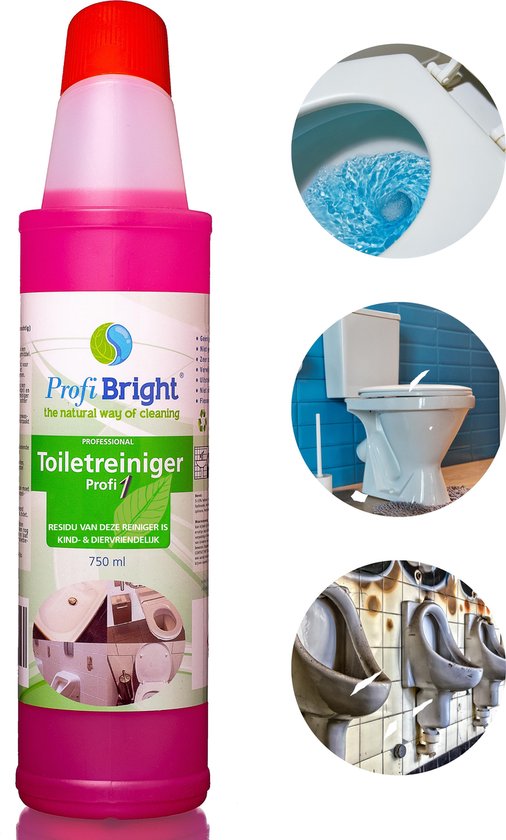 ProfiBright - Consument - Toiletreiniger & Ontkalker Profi1 - Geen parabenen - Dierproefvrij - 750 ml