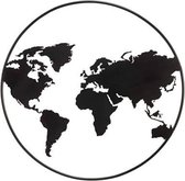 BALURO MUNDO XXL - Wereld - metaal - rond - zwart - 110 cm