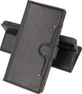 KAIYUE - Luxe Portemonnee Hoesje - Pasjeshouder Telefoonhoesje - Wallet Case - Geschikt voor Samsung Galaxy S21 - Zwart