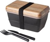 Lunchbox - Lunchpot - Snackbox - Bento - Vershouddoos - Broodtrommel - met gratis bestek