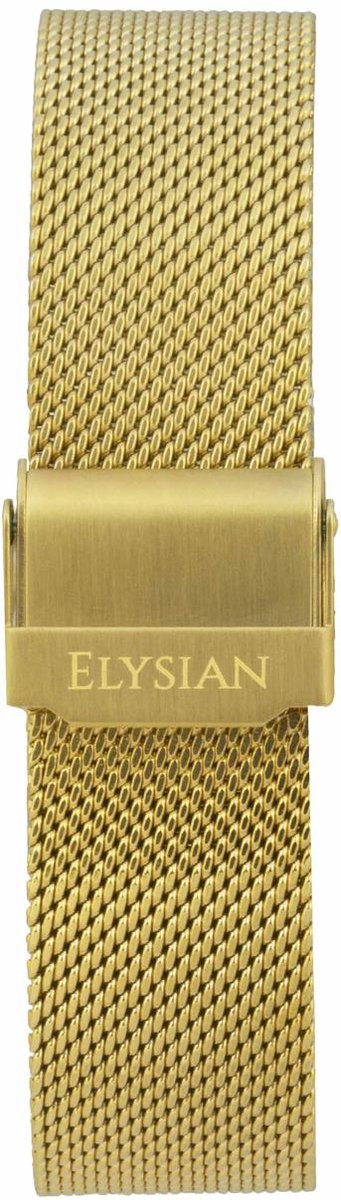 Elysian Horlogebandje Dames - Goud - Mesh - 316L Roestvrij Staal - 18mm - Quick Release - Verstelbaar