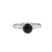 Sione | Ring 925 zilver met edelsteen zwarte onyx | Maat 16,5