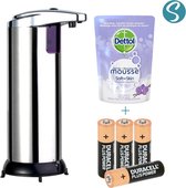 Automatische Zeepdispenser met Dettol Zeep Orchidee & Vanille  - Batterijen - No Touch Handsfree Zeeppomp - Elektrisch met Sensor - Hygiënisch