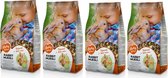 DUVO+ Volledig Diervoeder Voor Konijnen - Muesli - Tasty Varied Mix - 4x4kg