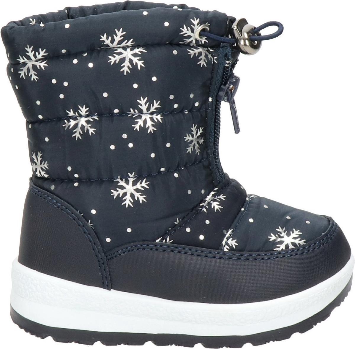 Snow Fun kinder snowboot - Blauw wit - Maat 23