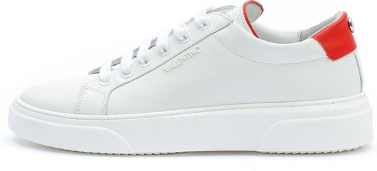 katoen volgens Taalkunde Valentino - Maat 43 - Shoes Heren Sneakers - Wit Rood | bol.com