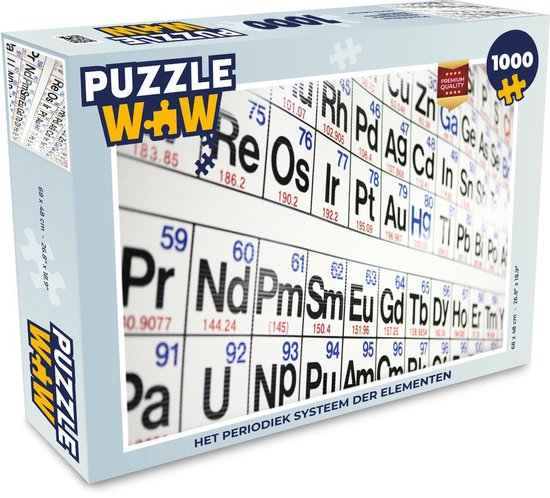 Puzzle Tableau périodique 1000 pièces - Le tableau périodique des éléments  | bol.com