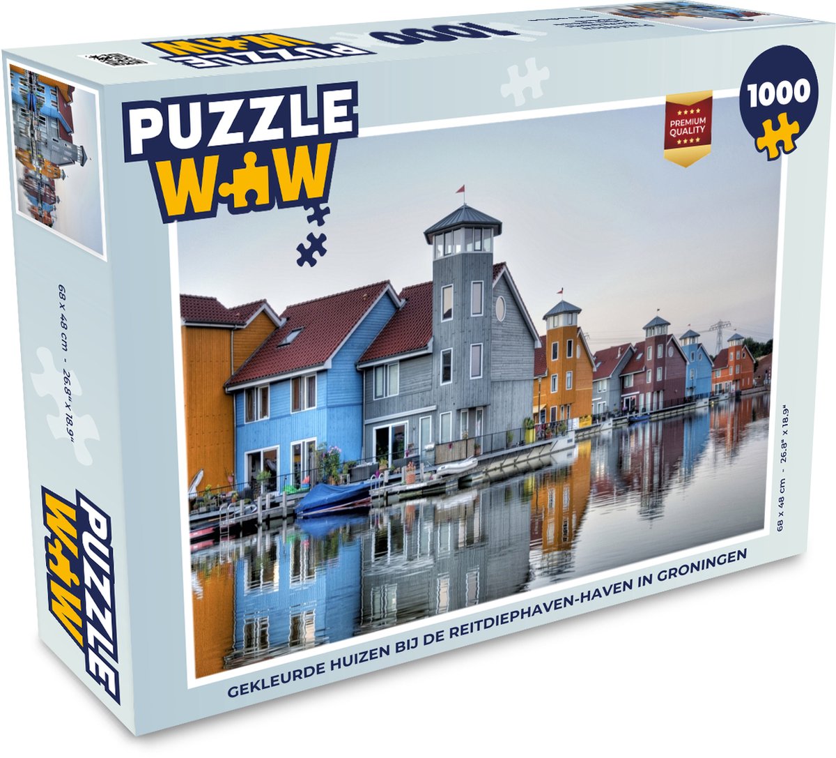 Puzzel Groningen - Reitdiep - Kleuren - Huis - Legpuzzel - Puzzel 1000  stukjes volwassenen | bol.com