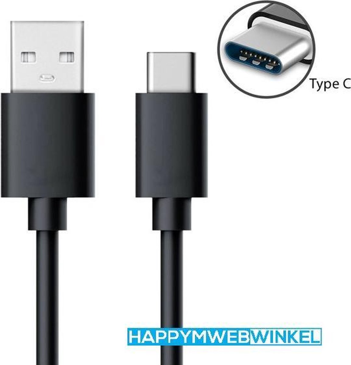 bord Assimileren Ounce USB C kabel - voor Samsung - 2m - USB-C naar USB oplaadkabel - datakabel -  zwart | bol.com