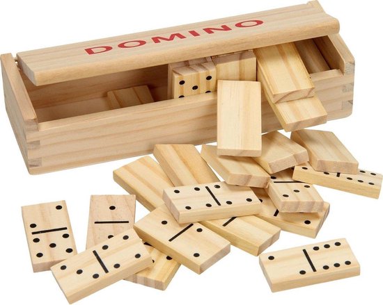 Afbeelding van het spel A&K Toys Blank Houten Domino - 28 Stuks - Dominos Hout
