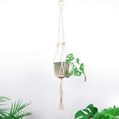 Plantenhanger - 105 cm - Katoen - Plantenpot - Hangpot - Hangende bloempot - Plantenhanger macrame - Plantenhanger binnen - Hangpotten - Plantenhangers
