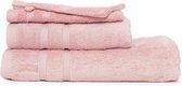 I2T Bamboe handdoeken 50x100 cm - Set van 10 - Zalm roze - 600 gr/m²