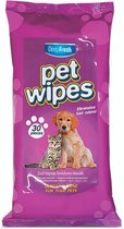 DEEPFRESH Pet Wipes - 30 stuks - Verzorgingsdoekjes voor de vacht - Verreikt met Aloë Vera extract  Vochtige dierendoekjes - vochtige doekjes hond - kat