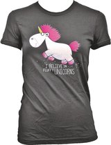 DESPICABLE ME - I BELIEVE IN FLUFFY UNICORNS VROUWEN T-SHIRT L