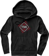 TSK Studio hoodie heren/dames met capuchon|Original & vintage trui |Zilver & Rood