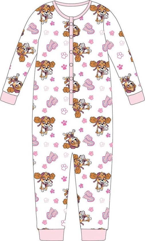 Paw Patrol onesie - maat 98/104 - Paw Meisjes pyjama - 100% katoen | bol.com