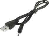 Jumalu USB naar 2.0mm DC Oplaadkabel - Lengte 65cm - Zwart - Opladen - LET OP! CHECK TYPE! (2.0mm of 2.5 mm nodig!?)