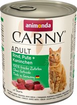 Animonda Carny Rund, Kalkoen + Konijn Adult  6 x 800 g Natvoer