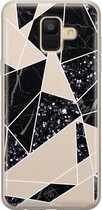 Samsung A6 2018 hoesje siliconen - Abstract painted | Samsung Galaxy A6 2018 case | zwart | TPU backcover transparant